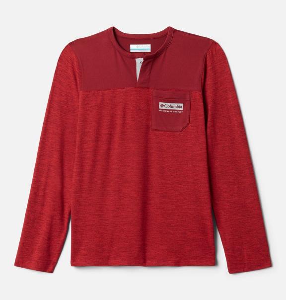 Columbia Better Edge Shirts Red For Boys NZ78216 New Zealand